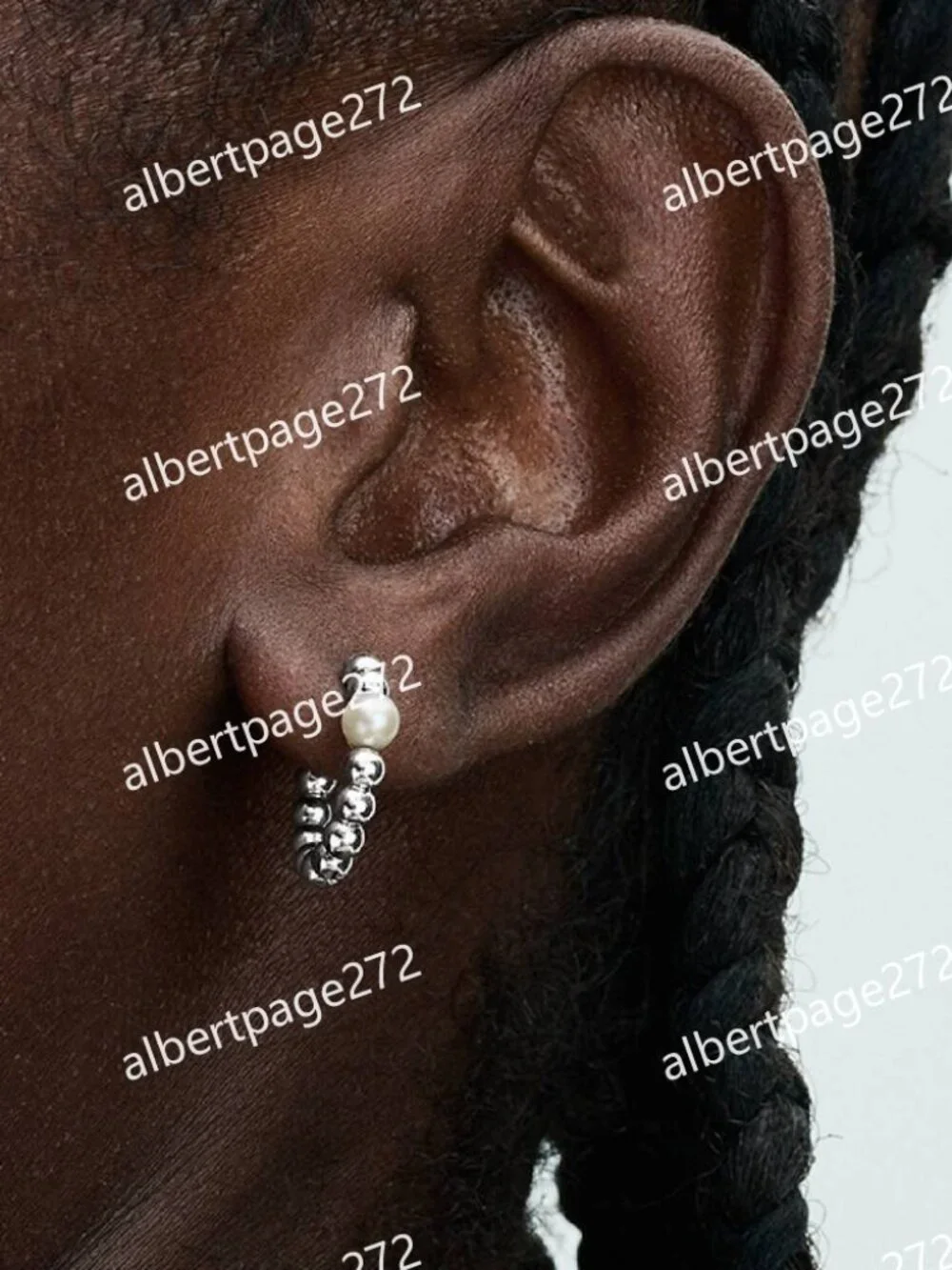 Treated Freshwater Cultured Pearl & Beads Hoop Earrings
